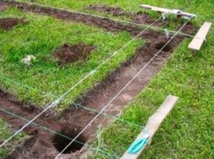 Разметка фундамента под дом